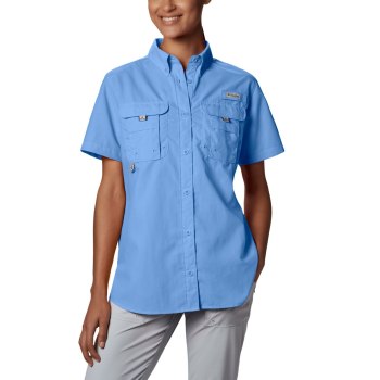 Columbia Overhemd Dames, PFG Bahama Short Sleeve Wit, 07FAVEULI